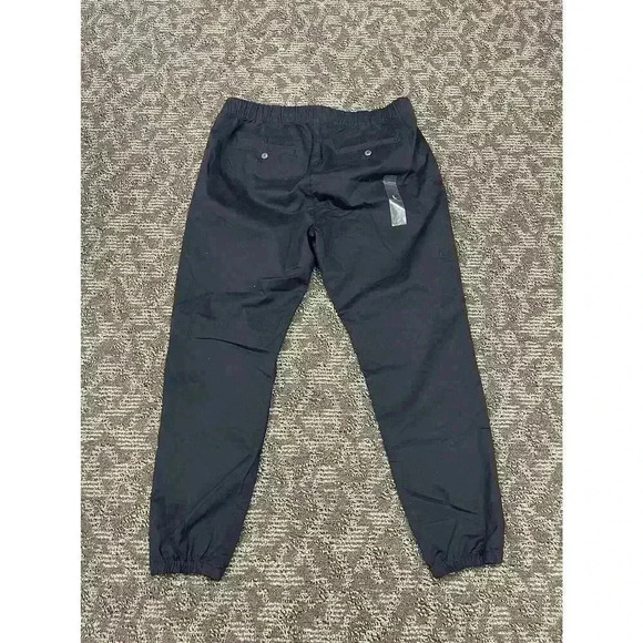 NEW Express Men Pull On Elastic Waist Black Jogger Pants Size Large - Picture 2 of 4